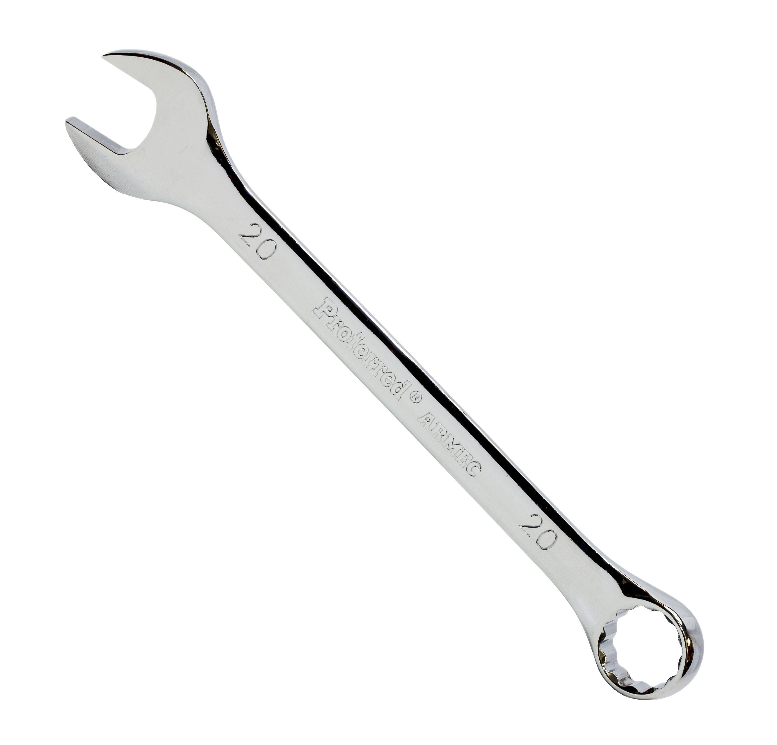PROFERRED COMBINATION WRENCH, CHROME FINISH - 20MM CHROME FINISH