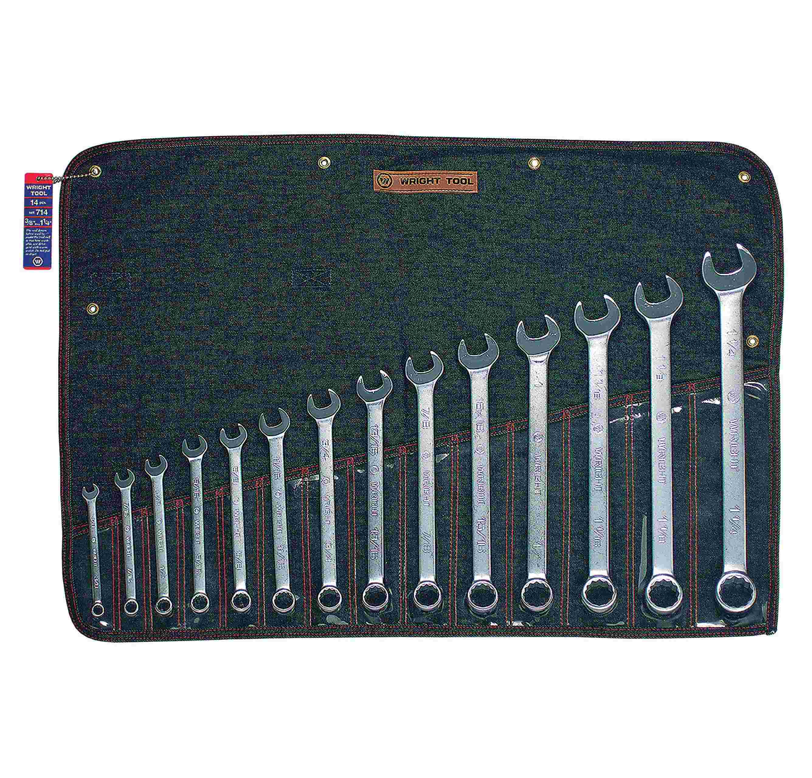 USA COMBINATION WRENCH SET - 14 Piece (3/8&quot; - 1 1/4&quot;) 12 pt
