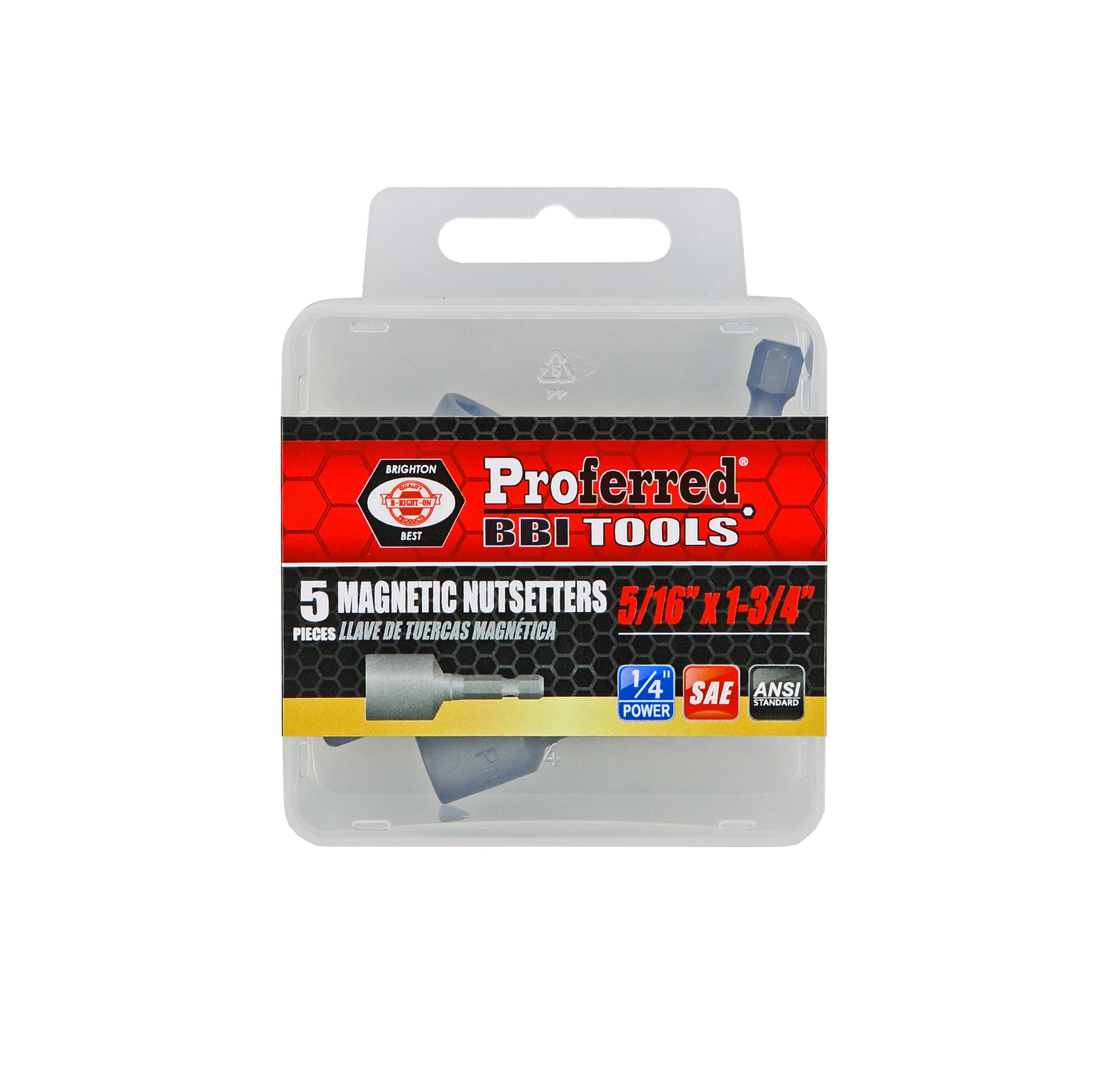 T51005 MAGNETIC NUTSETTERS - 5/16" Drive,1 3/4",1/4" Hex Shank