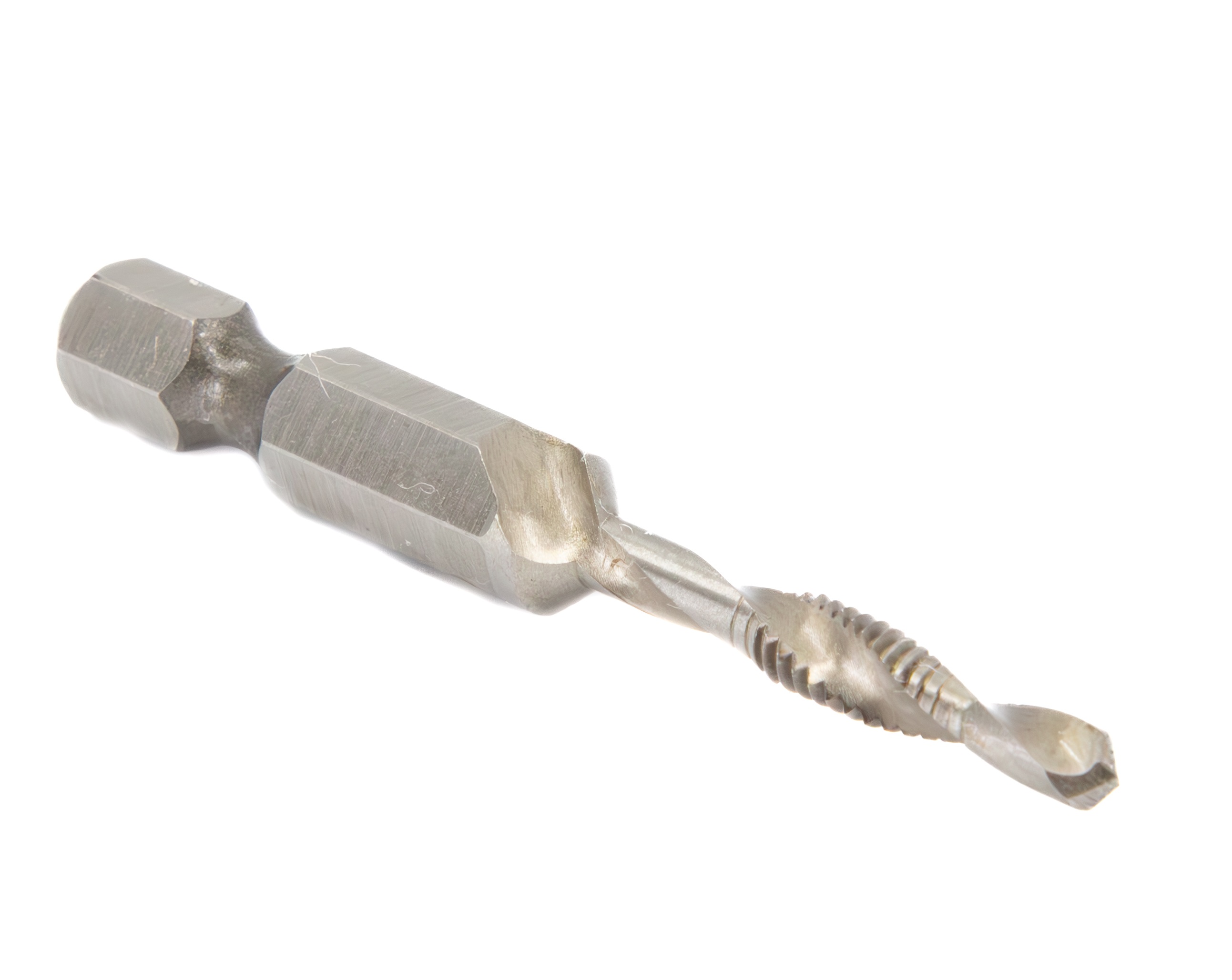 #8-32 UNC Combined Drill Tap and Countersink with 1/4" Quick Change Hex Shank