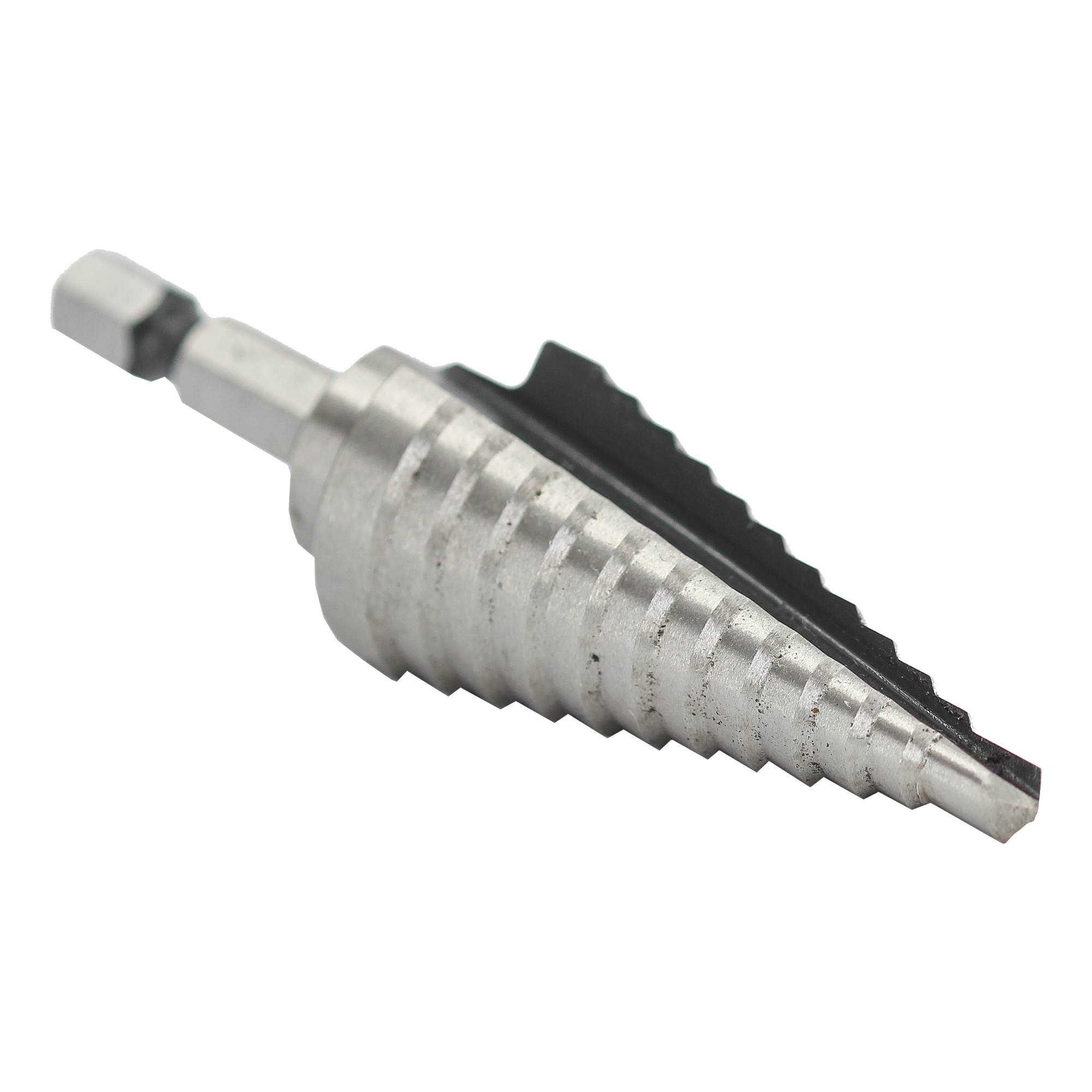 #4 HSS Quick Change Hex Shank Step Drill Bit (3/16" - 7/8" by 1/16")