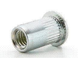 10-24X(.020-.130  GRIP) KNURLED RIVET NUT ALUMINIUM AELA-1024-130 OPEN END