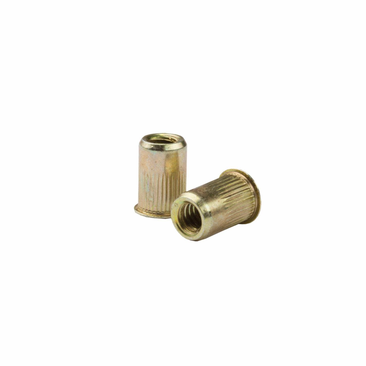 CAL2-580-5.7, Rivetnut Insert, M5x0.8 ISO-5H (3.30-5.70mm Grip) Round Body Splined, Large Flange H