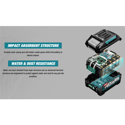 CF-MB-4050 Makita XGT 40V/5.0ah Battery for use with BV17-177-K2 & BV13-177-K2 Tools