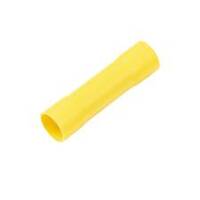 Vinyl Butt Connector, Butted Seam, Yellow, 4 Ga (100 MIN)