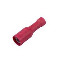 Vinyl Bullet Connector, Female, .156&quot;, Red, 22-18 Ga (100 MIN)