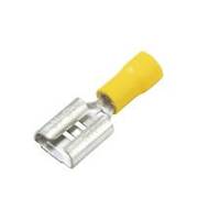 CF-493805 Vinyl Push-On Terminal, Female, Partially-Insulated, .375", Yellow, 12-10 Ga (100 MIN)