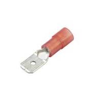 CF-631005 Nylon & Brass Sleeve Push-On Terminal, Male, Partially Insulated, .250", Red, 22-18 Ga (100 MIN)