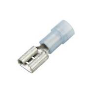 CF-692005 Nylon & Brass Sleeve Push-On Terminal, Female, Partially Insulated, .250", Blue, 16-14 Ga (100 MIN)