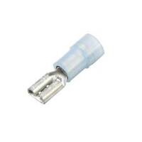 CF-692705 Nylon & Brass Sleeve Push-On Terminal, Female, Partially Insulated, .187", Blue, 16-14 Ga (100 MIN)