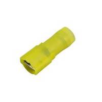 CF-695005 3M 73F-250-32-NBL, Nylon & Brass Sleeve Push-On Terminal, Female, Fully Insulated, .250", Yellow, 1