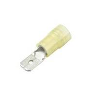 CF-833005 Nylon Push-On Terminal, Male, Partially Insulated, .250", Yellow, 12-10 Ga (100 MIN)