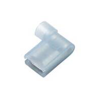 Nylon Push-On Flag Terminal, Female, .250&quot;, .020 Stock, Blue, 16-14 Ga (100 MIN)