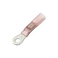 Lead-Free Heat Shrink &amp; Solder Ring Terminal, 6 Stud, Red, 22-18 Ga (10 MIN)