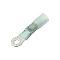Lead-Free Heat Shrink &amp; Solder Ring Terminal, 6 Stud, Blue, 16-14 Ga (10 MIN)