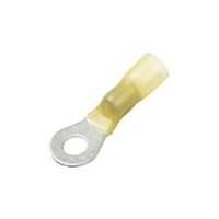 Lead-Free Heat Shrink &amp; Solder Ring Terminal, 10 Stud, Yellow, 12-10 Ga (10 MIN)
