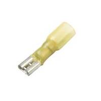 CF-977865LF Lead-Free Heat Shrink, Crimp, & Solder Push-On Terminal, Female, .250", Yellow, 12-10 Ga (10 MIN)