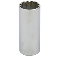 S23330 1/2" DRIVE SAE SOCKET - 15/16" DEEP 12 Point