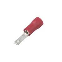 Vinyl Push-On Terminal, Male, Partially-Insulated, .250", Red, 22-18 Ga (100 MIN)