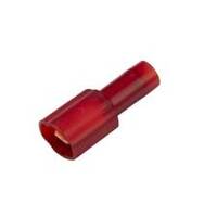 3M 71M-187-20-NBL, Nylon & Brass Sleeve Push-On Terminal, Male, Fully Insulated, .187", Red, 22-18