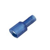3M 72M-187-20-NBL, Nylon & Brass Sleeve Push-On Terminal, Male, Fully Insulated, .187", Blue, 16-14