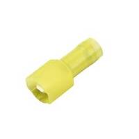3M 73M-250-32-NBL, Nylon & Brass Sleeve Push-On Terminal, Male, Fully Insulated, .250", Yellow, 12-