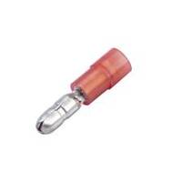 Nylon & Brass Sleeve Bullet Connector, Male, .156", Red,  22-18 Ga (100 MIN)