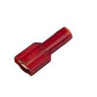 3M 71F-250-32-NBL, Nylon & Brass Sleeve Push-On Terminal, Female, Fully Insulated, .250", Red, 22-1