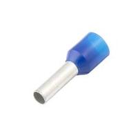 Insulated Wire Ferrule, Blue, 14 Ga (2.5mm sq), 0.31" (8mm) Pin Length (100 MIN)