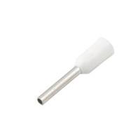 Insulated Wire Ferrule, White, 22 Ga (0.5mm sq), 0.31" (8mm) Pin Length (100 MIN)