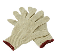 PROFERRED INDUSTRIAL GLOVES - L POLY/COTTON KNITTED NATURAL COLOR