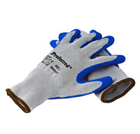 PROFERRED INDUSTRIAL GLOVES - XL BLUE LATEX / GRAY POLYESTER