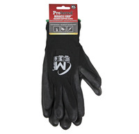 PROFERRED INDUSTRIAL GLOVES - XL BLACK PU COATING / BLACK NYLON