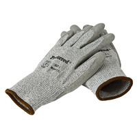 PROFERRED CUT RESISTANT GLOVES - L CUT LEVEL 2_GRAY PU / GRAY HPPE LINER