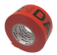 M25020 RED BLACK DANGER TAPE - 2.8IN X 1000FT, 0.035MM (1.3MIL) DANGER TAPE