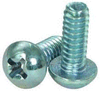 10C200RPMTZ-PKG 10-24 X 2 MACHINE SCREW ROUND HEAD PHILIPS ZINC-BLUE